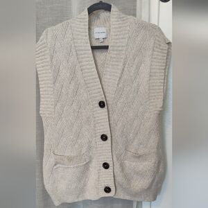 Pink rose Off White Oversized Sweater Vest Size M